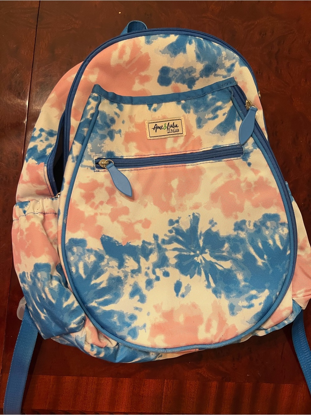 Ame & Lulu Kids Tie-Dye Pink and Blue Backpack